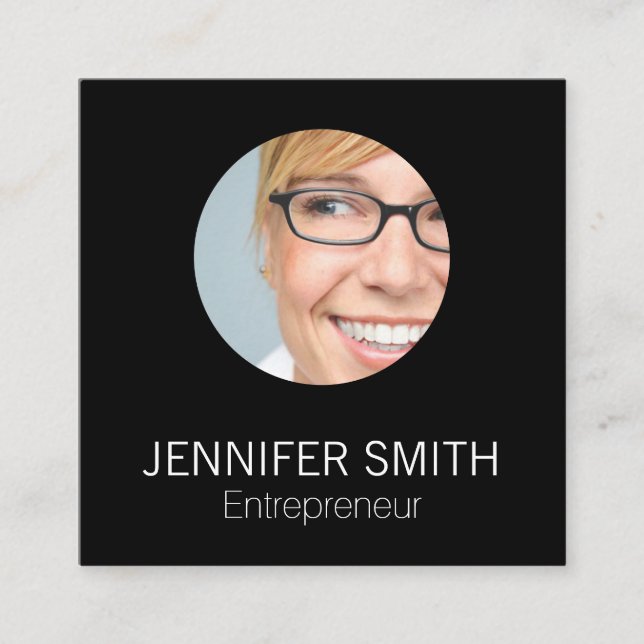 Corporate Sleek Quadratische Visitenkarte (Vorderseite)