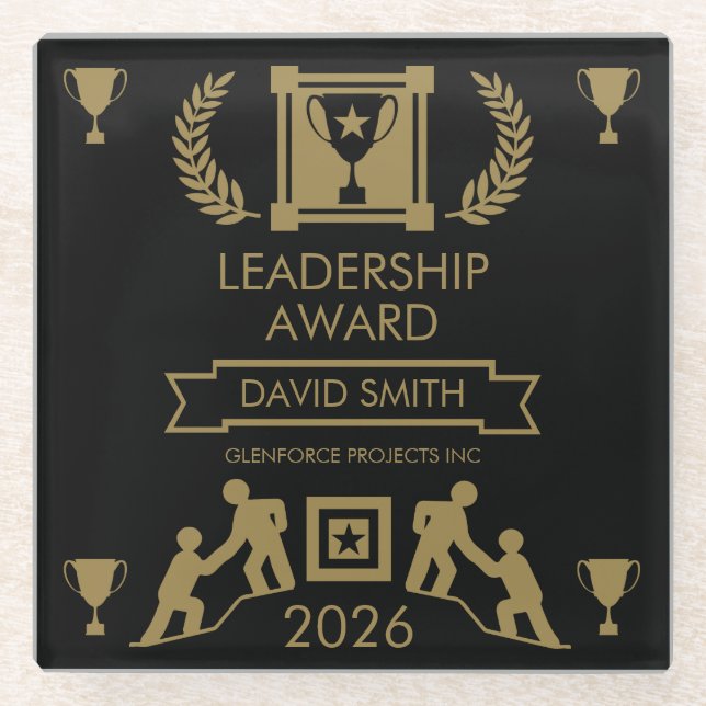 Corporate Staff Ledership Award Glasuntersetzer (Vorderseite)