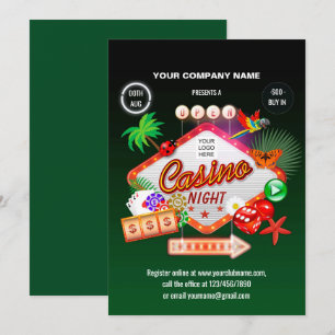 Corporate Summer Holidays Casino Invitation de nui
