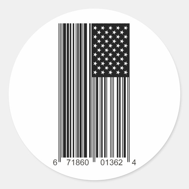 Corporate USA Runder Aufkleber (Vorderseite)
