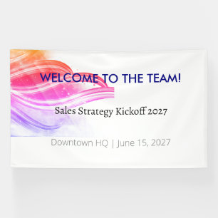 Corporate Welcome-Banner Team-Kickoff-Veranstalt Banner