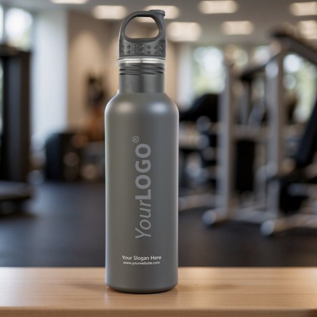 Corporate-Werbegeschenk für die Black Promotion Co Edelstahlflasche (Water Bottle in the Gym)