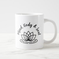 Corps et âme lotus fleur jumbo tasse de café
