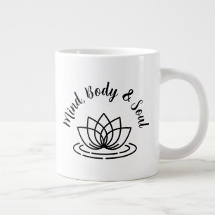 Corps et âme lotus fleur jumbo tasse de café