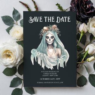 Corpse Bride Mint Halloween Save the Date Einladung