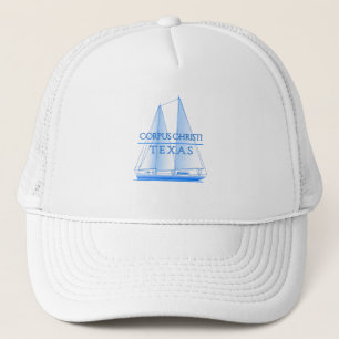 Corpus Christi Coastal Nautical Sailing Sailor Truckerkappe