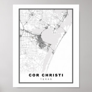 Corpus Christi Karte Poster