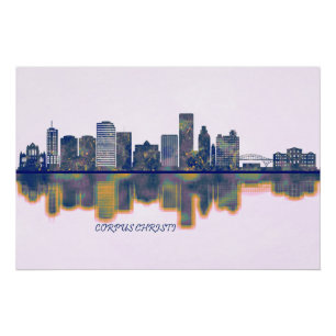 Corpus Christi Skyline Poster