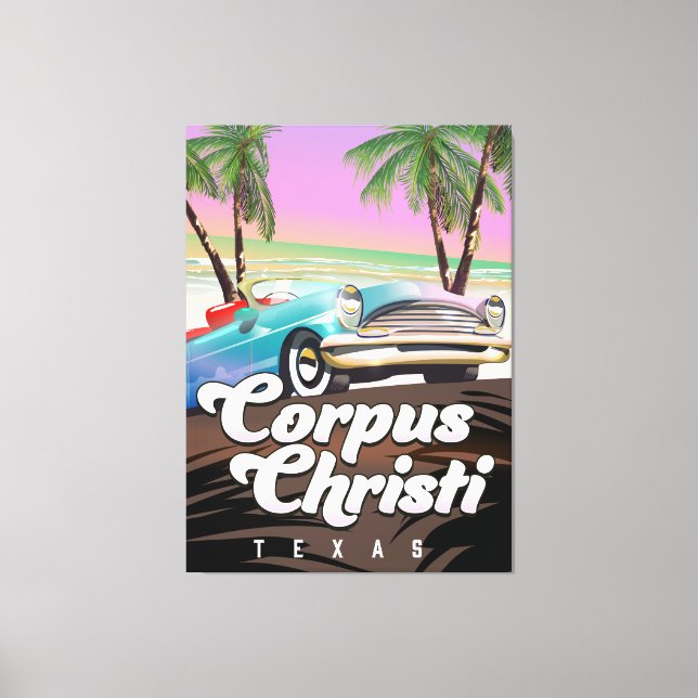 Corpus Christi Texas Ferienplakat Leinwanddruck (Vorderseite)
