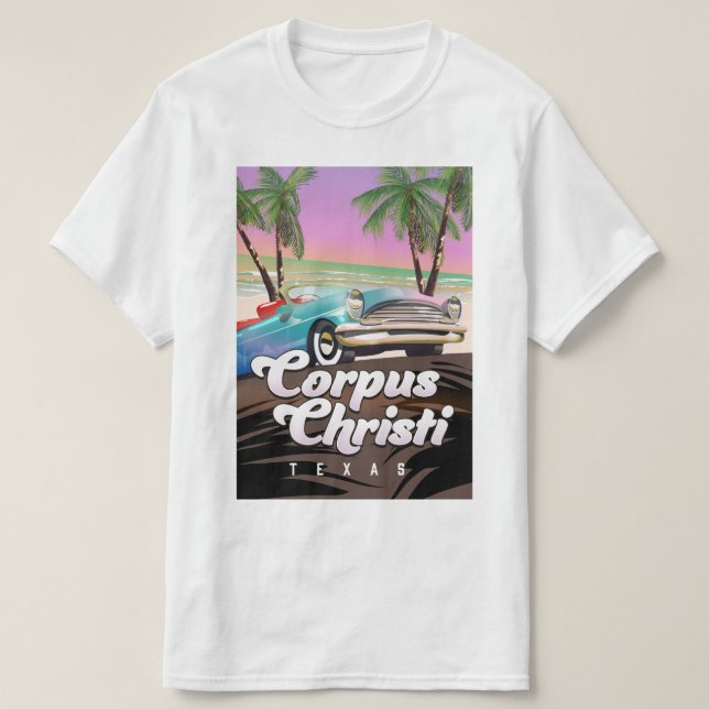 Corpus Christi Texas Ferienplakat T-Shirt (Design vorne)