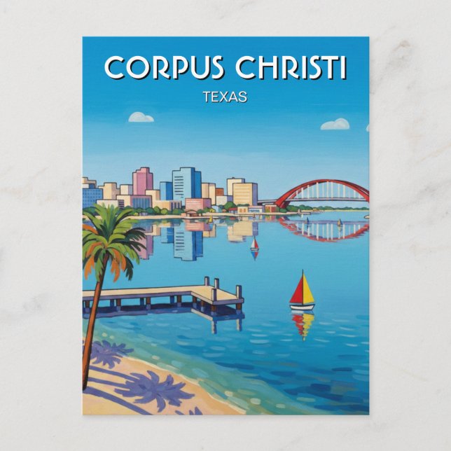 Corpus Christi Texas Postkarte (Vorderseite)