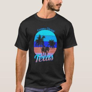 Corpus Christi Texas Retro Tropical Palmen Vac T-Shirt