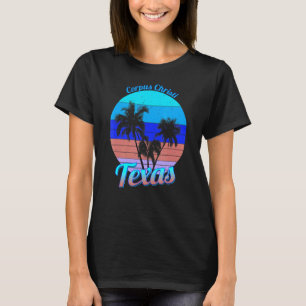 Corpus Christi Texas Retro Tropical Palmen Vac T-Shirt