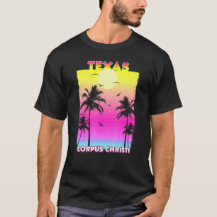 Corpus Christi Texas Tx Summer Vintag Sunset T-Shirt