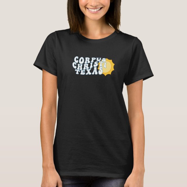 Corpus Christi Texas TX Sunrise Vacation Souvenir T-Shirt (Vorderseite)