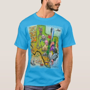 Corpus Christi Tx Cartoon Karte T-Shirt