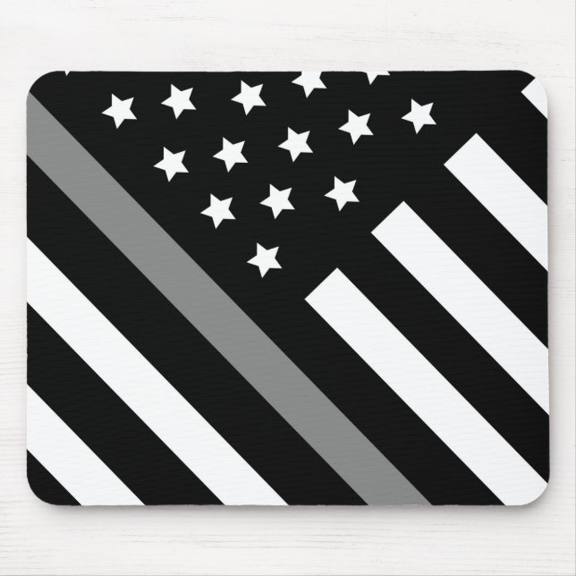 Corrections Officer Black Grey Flag Mouse Pad Mousepad (Vorne)