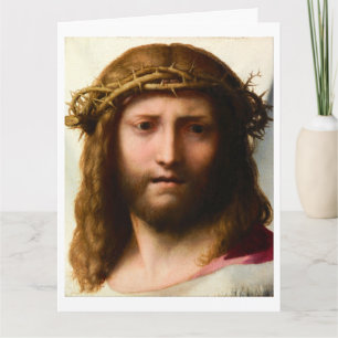 Correggio La Tête du Christ Carte de Vœux