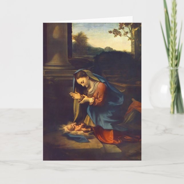 Correggio- Verehrung des Kindes Karte (Vorderseite)