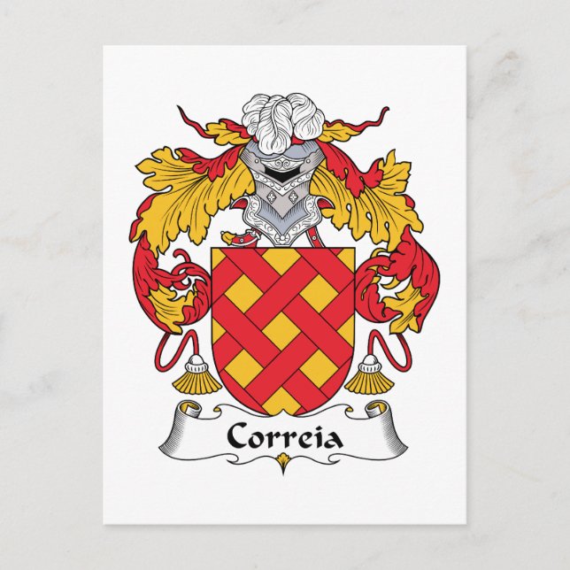 Correia Familienwappen Postkarte (Vorderseite)