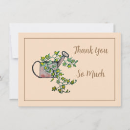 Correspondance Aquarelle Rustique peuvent Carte de remerciements