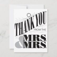 Avoir et tenir Carte de remerciements - Mme & Mme