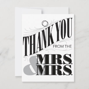 Correspondance Avoir et tenir Carte de remerciements - Mme & Mme