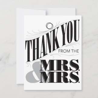 Correspondance Avoir et tenir Carte de remerciements - Mme & Mme