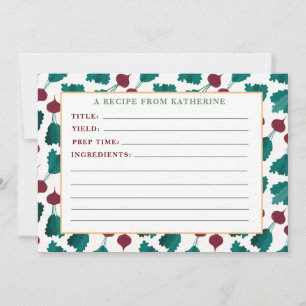 Correspondance betteraves rouges carte de recette détaillée rusti