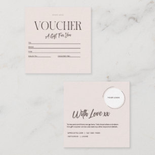 Correspondance Bon de luxe Certificat de carte cadeau minimaliste