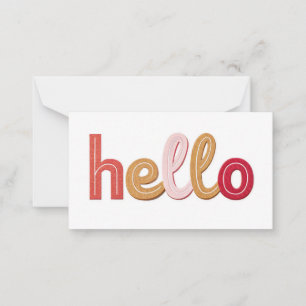Correspondance "Bonjour" Carte de voeux moderne jouée - Bold Mult