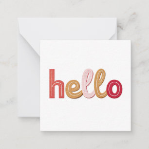 Correspondance "Bonjour" Carte de voeux moderne jouée - Bold Mult