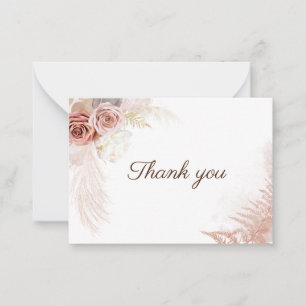 Correspondance Budget Pampas Grass Mariage Floral Carte de remerc