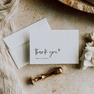 Correspondance Carte de Baby shower Mariage Boho Heart Merci E100