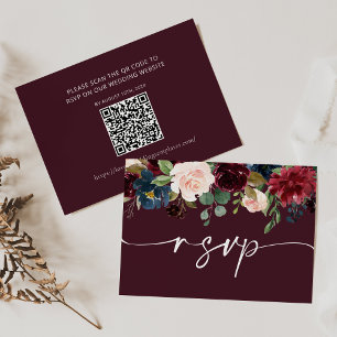 Correspondance Carte de code RSVP QR pour mariage en Bourgogne