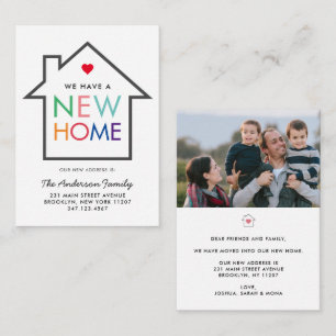 Correspondance Carte de déménagement photo de la nouvelle maison 