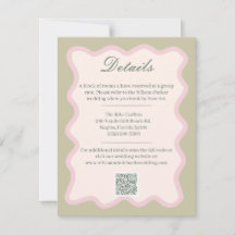 Carte de détails romantique vert sauge