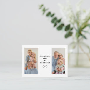 Correspondance Carte de grand-parents photo et texte personnalisé