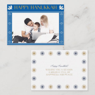 Correspondance Carte de Hanukkah souhaitant bonheur et paix