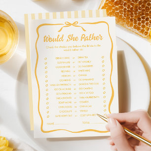 Correspondance Carte de jeu de mariage pour la mariée en nid d'ab