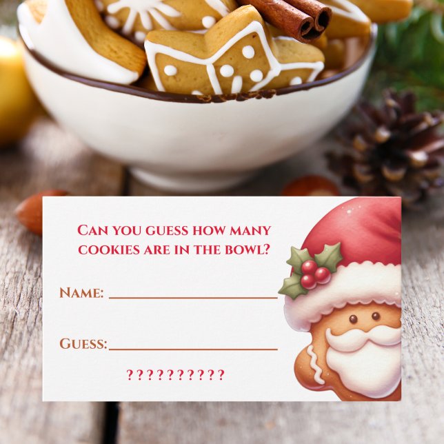 Correspondance Carte de jeu de simulation Cookie de Noël (Get these cards today and make the Christmas contest run smoothly.)