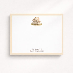 Correspondance Carte de la nurserie éléphant bébé – Personnalisée