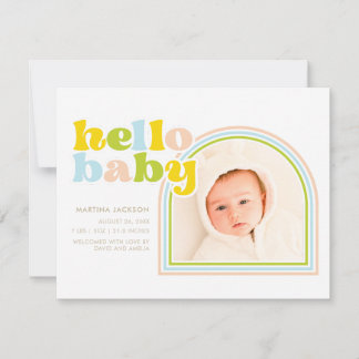 Correspondance Carte de naissance bébé avec photo et annonce de b