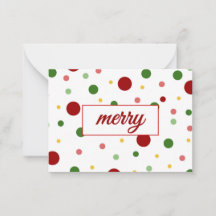 Carte de Noël à pois joyeuse