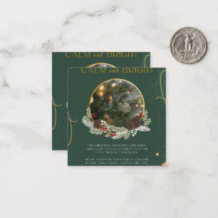 Correspondance Carte de Noël Clam et Vert Clair