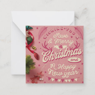 Correspondance Carte de Noël classique, vous souhaite un joyeux N
