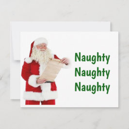 Correspondance Carte de Noël père Noël Naughty List