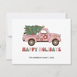 Correspondance Carte de Noël Retro Truck Joyeuses Fêtes
