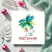 Carte de Noël tropicale