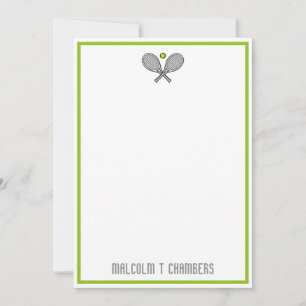 Correspondance Carte de nom customisée du joueur de tennis